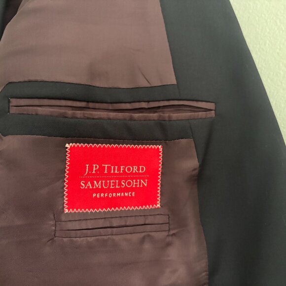 $1700 Samuelsohn Harry Rosen Dark Navy Wool Suit -42. Pants 36-37 - Picture 5 of 16